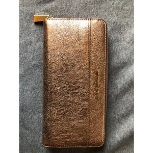 Rose gold sparkly Michael kors wallet
